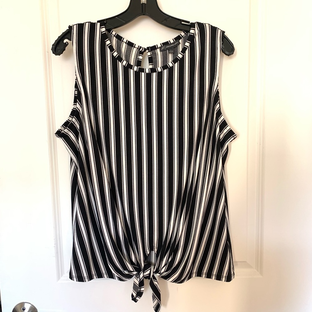 Black and white Stripe Top